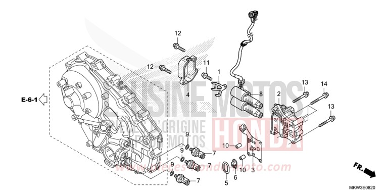 SOLENOIDE LINEAIRE von NC750X DCT GLINT WAVE BLUE METALLIC (B197) von 2021